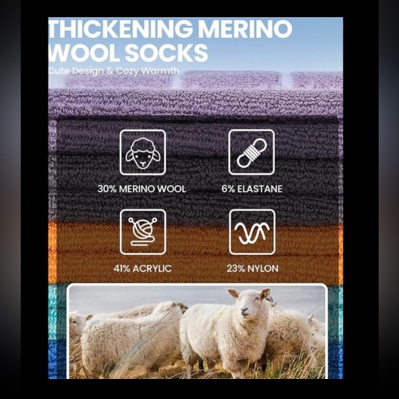 •New OutdoorMaster Kids Ski Socks 2 pack Size Small Pink and Gray Merino Wool - Picture 4 of 5